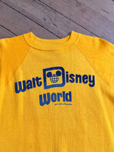 Load image into Gallery viewer, vintage 1960s 70s flocked DISNEY World sweatshirt