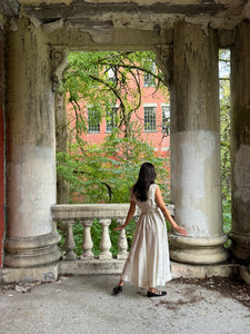 antique Edwardian silk white gown {xs}