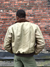 Load image into Gallery viewer, vintage 1950s nylon B-15 flight jacket bomber