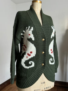 vintage 1980s 90s seashell mohair blend sweater {1X}