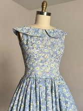 Load image into Gallery viewer, vintage 1950s sheer floral dress {s}