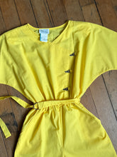 Load image into Gallery viewer, NOS vintage 1980s yellow jumpsuit {xs-m}