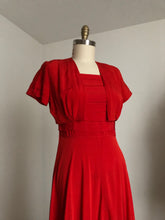 Load image into Gallery viewer, vintage 1940s red gown set {m}