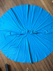 vintage 1950s blue cotton circle skirt {xs}