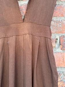 vintage 1940s brown wool overalls {xxs} JUNIORS