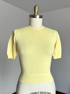 vintage 1940s 50s Catalina yellow knit sweater top {xs-m}