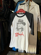 Load image into Gallery viewer, vintage 1984 Waylon Jennings raglan t shirt