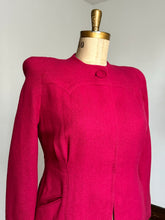 Load image into Gallery viewer, vintage 1940s fuchsia pink wool jacket {XXL}