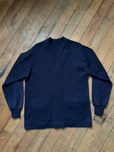 Load image into Gallery viewer, vintage 1950s 60s navy letterman sweater