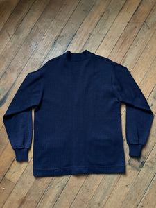 vintage 1950s 60s navy letterman sweater