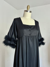 Load image into Gallery viewer, vintage 1960s black sheer negligée {L}
