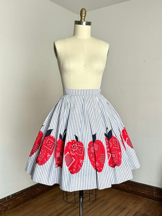 vintage 1950s 60s bandana print skirt {s/m}