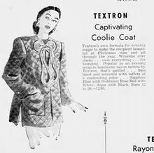 Load image into Gallery viewer, vintage 1940s Textron quilted bed jacket {L}