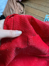 Load image into Gallery viewer, vintage 1950s red lurex shimmer shirt