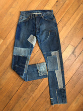 Load image into Gallery viewer, vintage LVC patched sample Red Line Big E jeans W31
