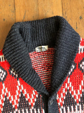 Load image into Gallery viewer, vintage 1950s 60s shawl collar cardigan sweater