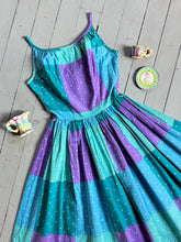 Load image into Gallery viewer, vintage 1950s polka dot sun dress {xxs}
