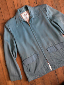 vintage 1940s 50s rayon leisure jacket