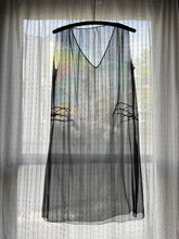 Load image into Gallery viewer, vintage 1920s black sheer silk dress {m/L}
