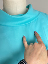 Load image into Gallery viewer, vintage 1960s blue baby doll mini dress {xxs}