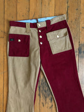 Load image into Gallery viewer, vintage 1960s 70s color block flared pants