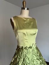 Load image into Gallery viewer, vintage 1950s green party dress {xs}