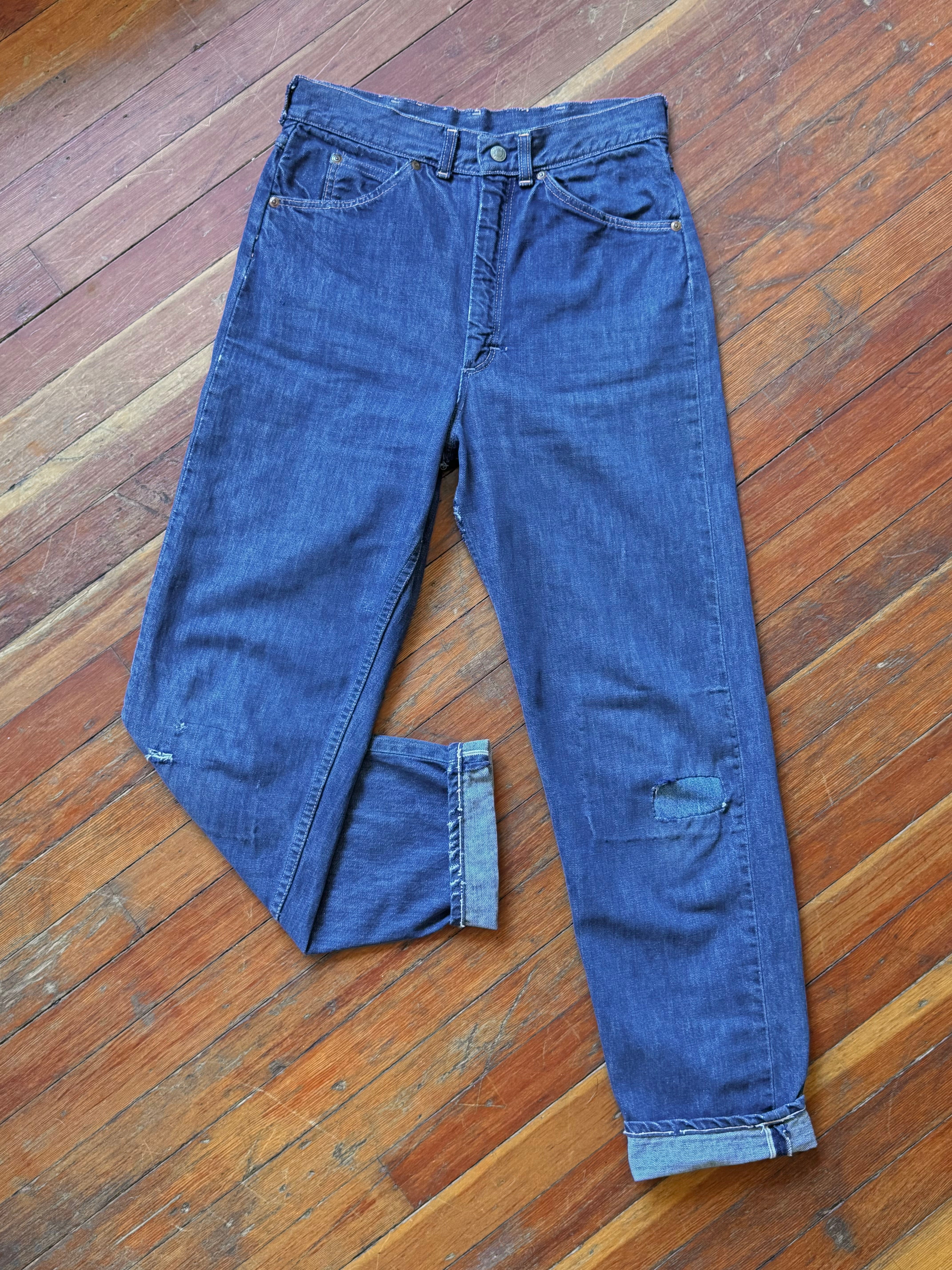 vintage 1950s 60s JC Penney Foremost half selvedge jeans 28.5