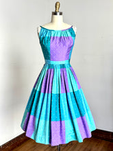 Load image into Gallery viewer, vintage 1950s polka dot sun dress {xxs}