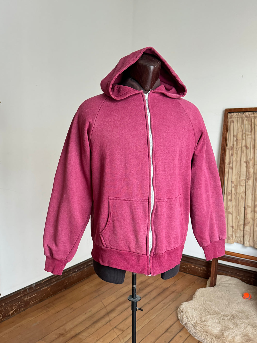 vintage 1980s MacGregor thermal zip up hoodie sweatshirt