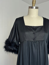 Load image into Gallery viewer, vintage 1960s black sheer negligée {L}