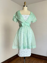 Load image into Gallery viewer, vintage 1960s lace wiggle dress with over dress set {xs}