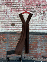 Load image into Gallery viewer, vintage 1940s brown wool overalls {xxs} JUNIORS