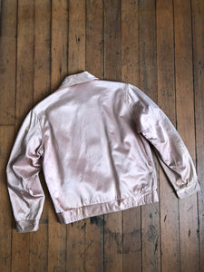 vintage 1950s pocket flap novelty satin jacket