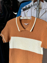Load image into Gallery viewer, vintage 1940s 50s cable knit polo t shirt