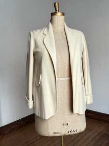 vintage 1950s cream cropped swing coat {up to XL}