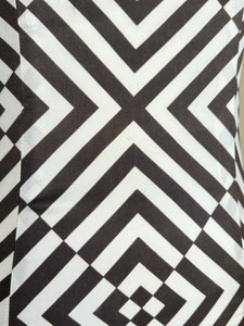vintage 1960s psychedelic black and white dress {s/m}