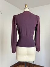 Load image into Gallery viewer, vintage 1930s 40s rayon bellboy blouse {s}