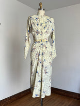 Load image into Gallery viewer, vintage 1940s novelty print rayon dress {xs}
