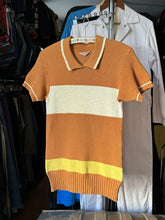 Load image into Gallery viewer, vintage 1940s 50s cable knit polo t shirt