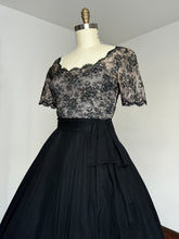 Load image into Gallery viewer, vintage 1950s lace top party dress {m}