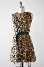 Load image into Gallery viewer, vintage 1960s faux leopard mini dress