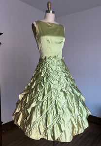 vintage 1950s green party dress {xs}