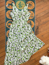 Load image into Gallery viewer, vintage 1970s Astrological Zodiac novelty maxi dress {XL}
