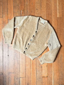 vintage 1950s 60s mohair cardigan sweater