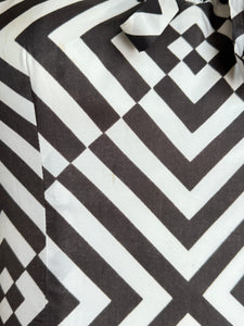 vintage 1960s psychedelic black and white dress {s/m}