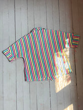 Load image into Gallery viewer, vintage 1950s rainbow terrycloth beach jacket