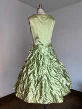 Load image into Gallery viewer, vintage 1950s green party dress {xs}