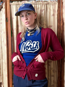 vintage 1950s varsity pullover sweater