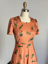 Load image into Gallery viewer, vintage 1970s hikers hiking print dress {xs}