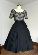 Load image into Gallery viewer, vintage 1950s lace top party dress {m}